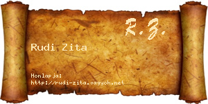 Rudi Zita névjegykártya